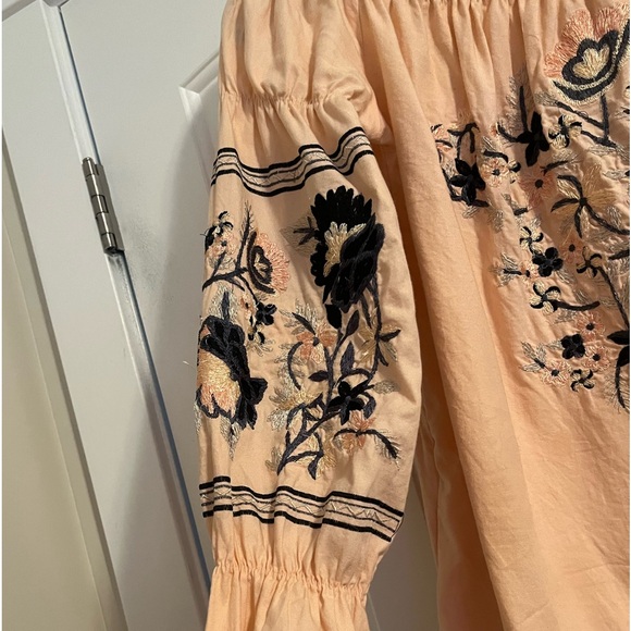 FREE PEOPLE Embroidered Tunic Dress small - Picture 3 of 7